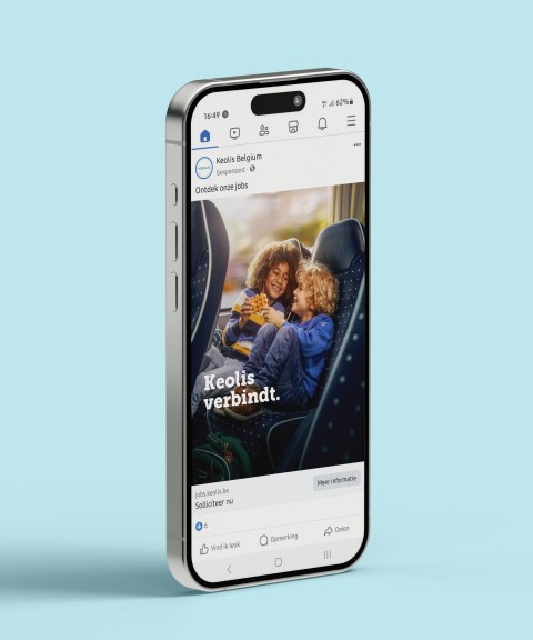 Social media advertentie op mobiel